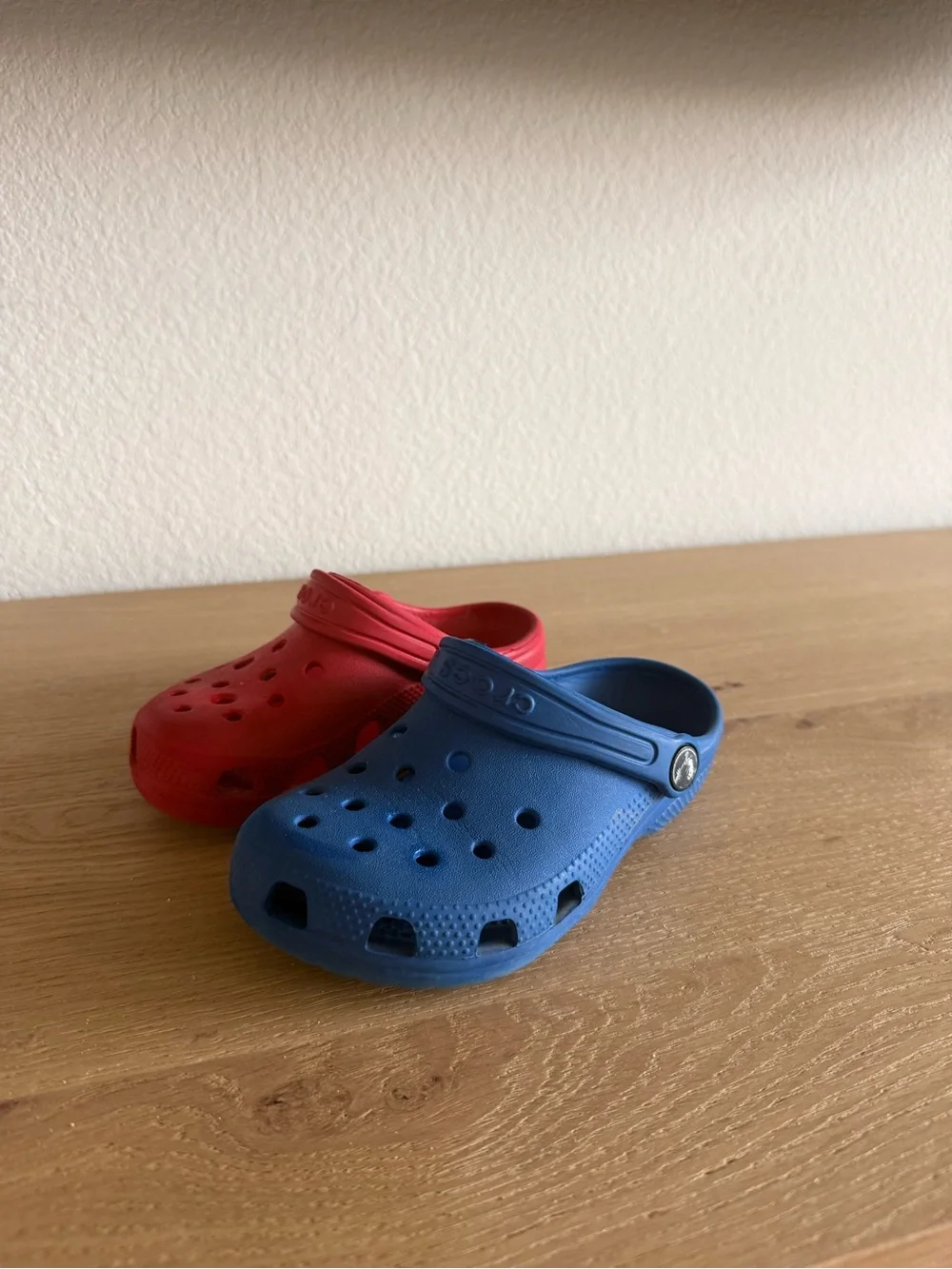 CROCS Kids' Red and Blue Classic Clogs